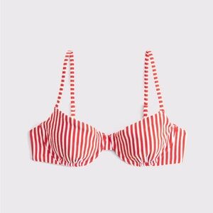 Abercrombie & Fitch Balconette Underwire Bikini Top - Red Stripe L